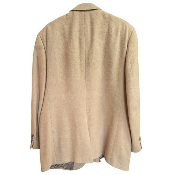 Jos A Bank 100% Camel Hair Blazer Sport Coat Size 46L Tan Classic Jacket - Picture 2 of 4